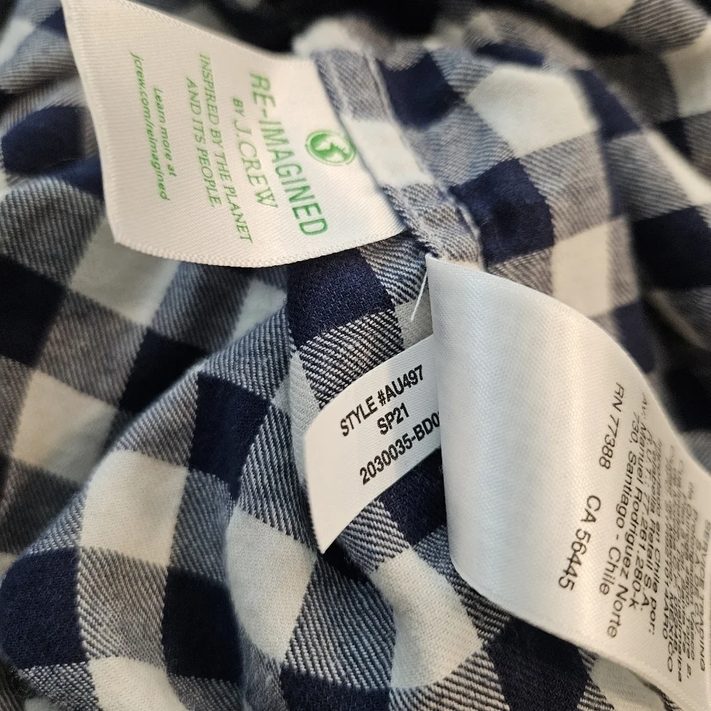 J.CREW Men's Plaid Slim Untucked Shirt Size Small